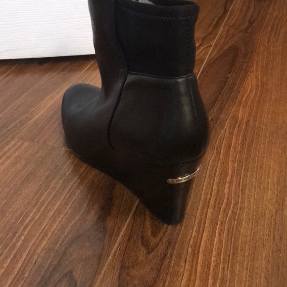 Michael Kors Black Bromley Wedge Booties - Picture 4 of 4